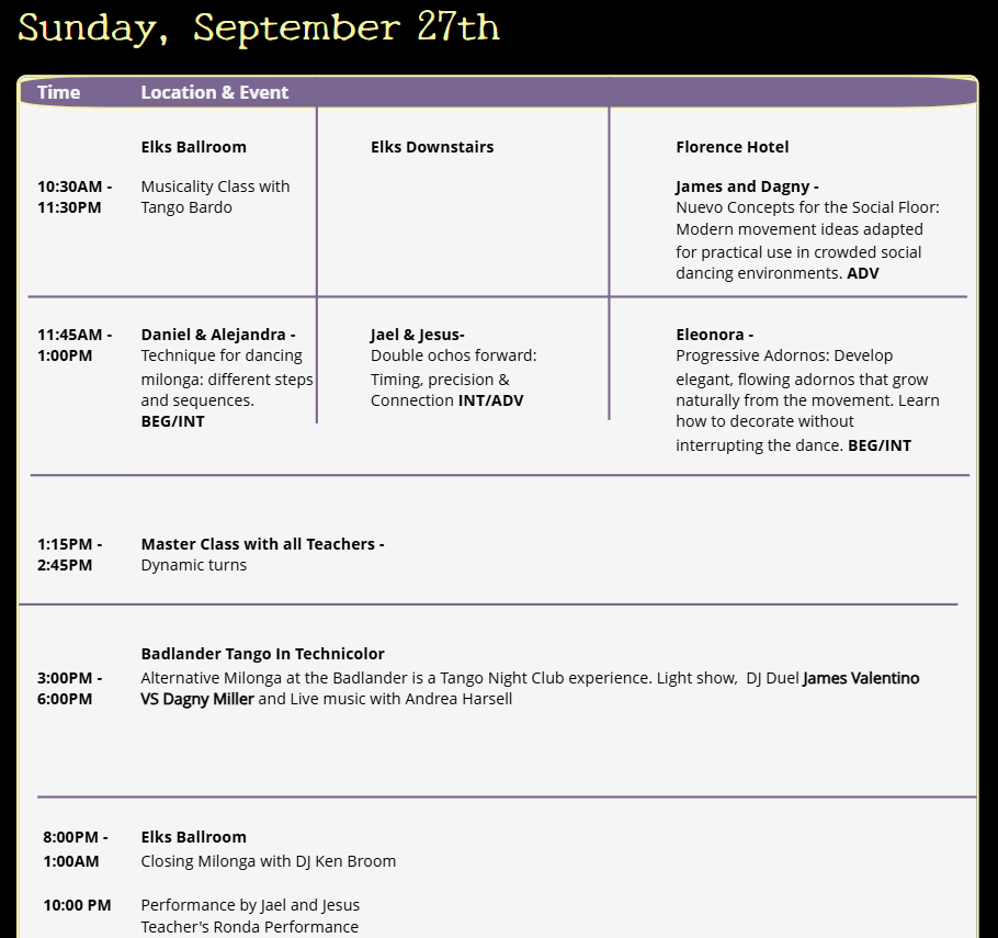 MTF26 Schedule SU